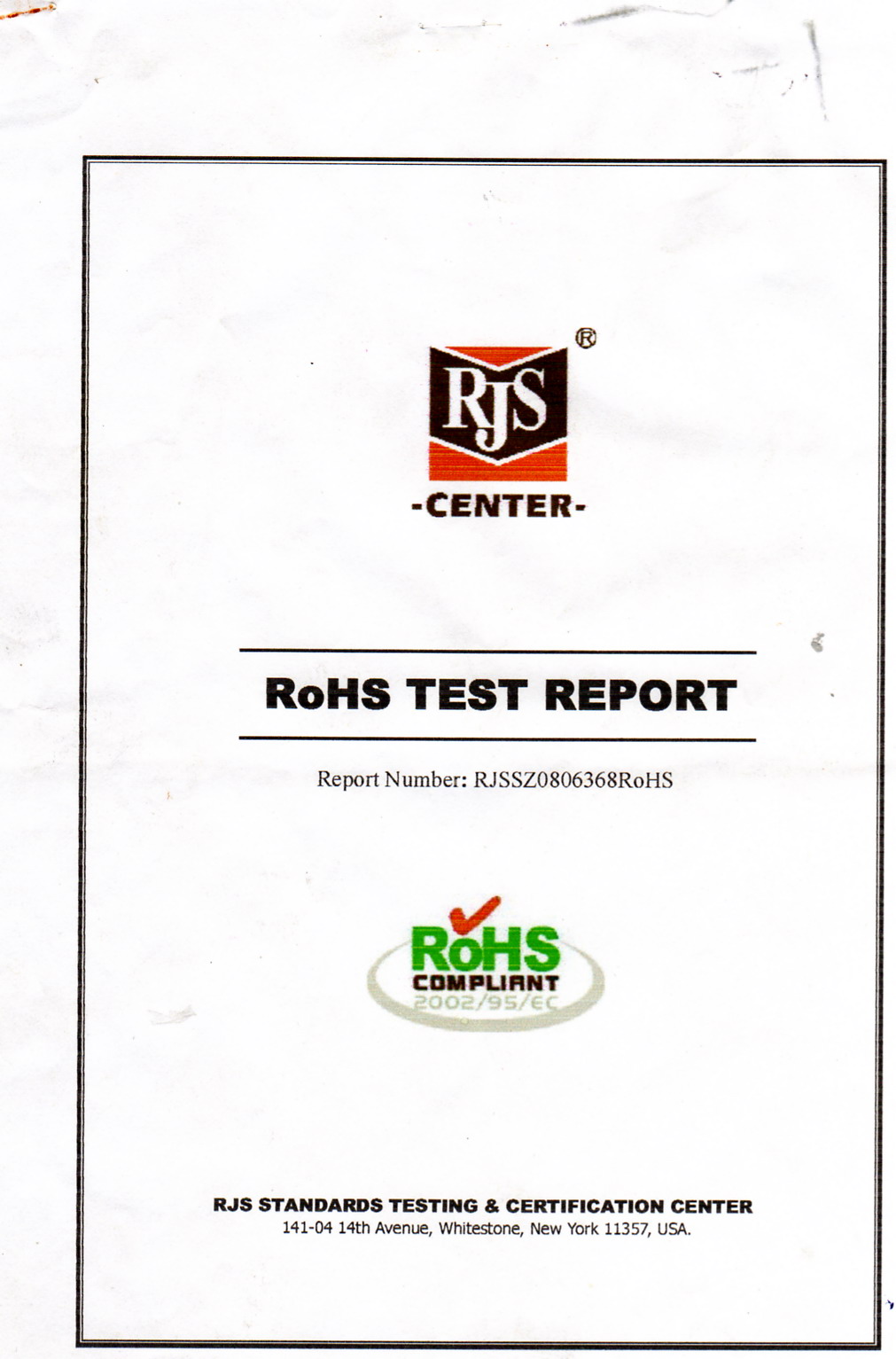 RoHS REPORT